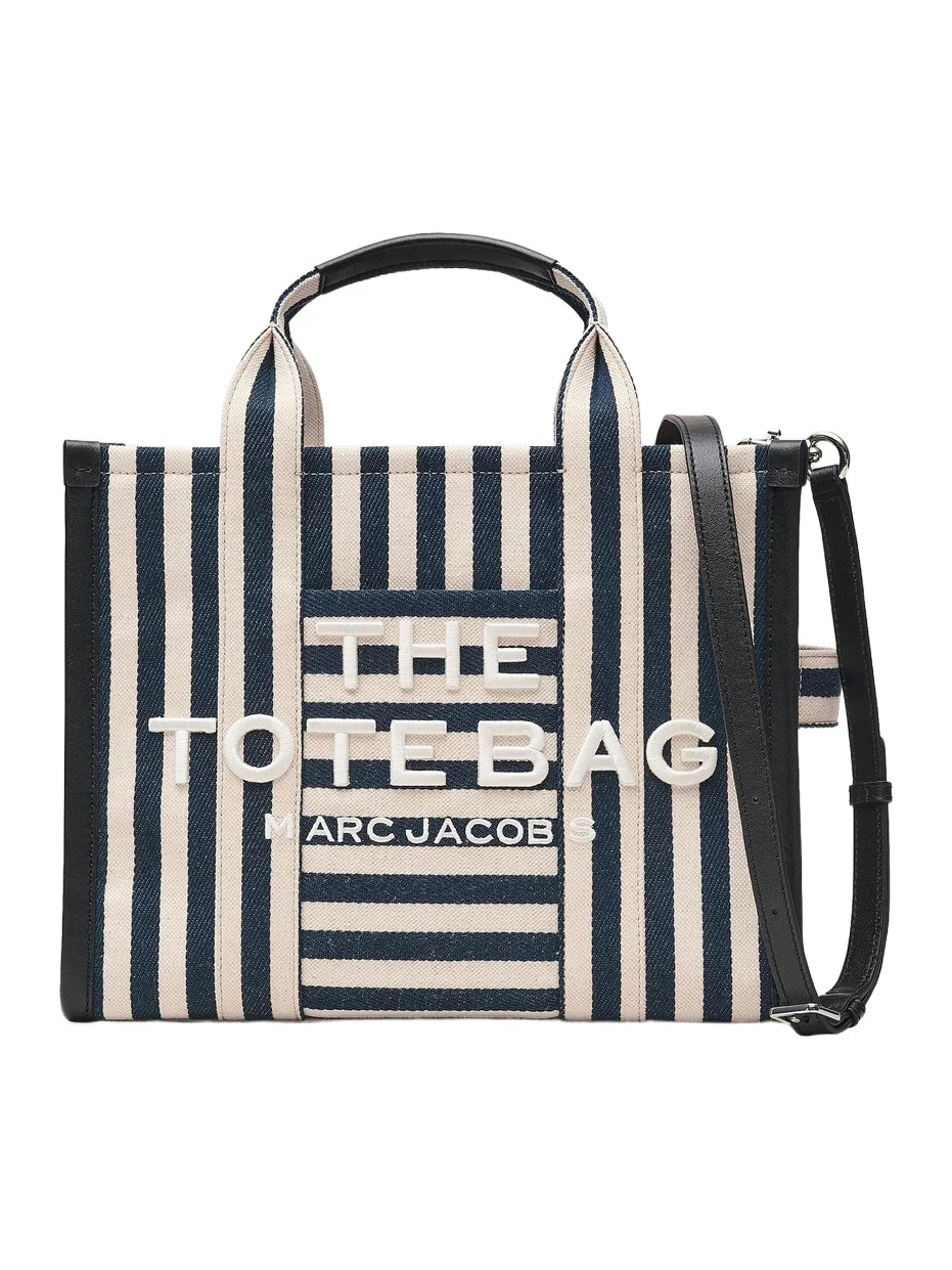 Women's The Stripe Canvas Medium Tote Bag Women's The Stripe Canvas Medium Tote Bag