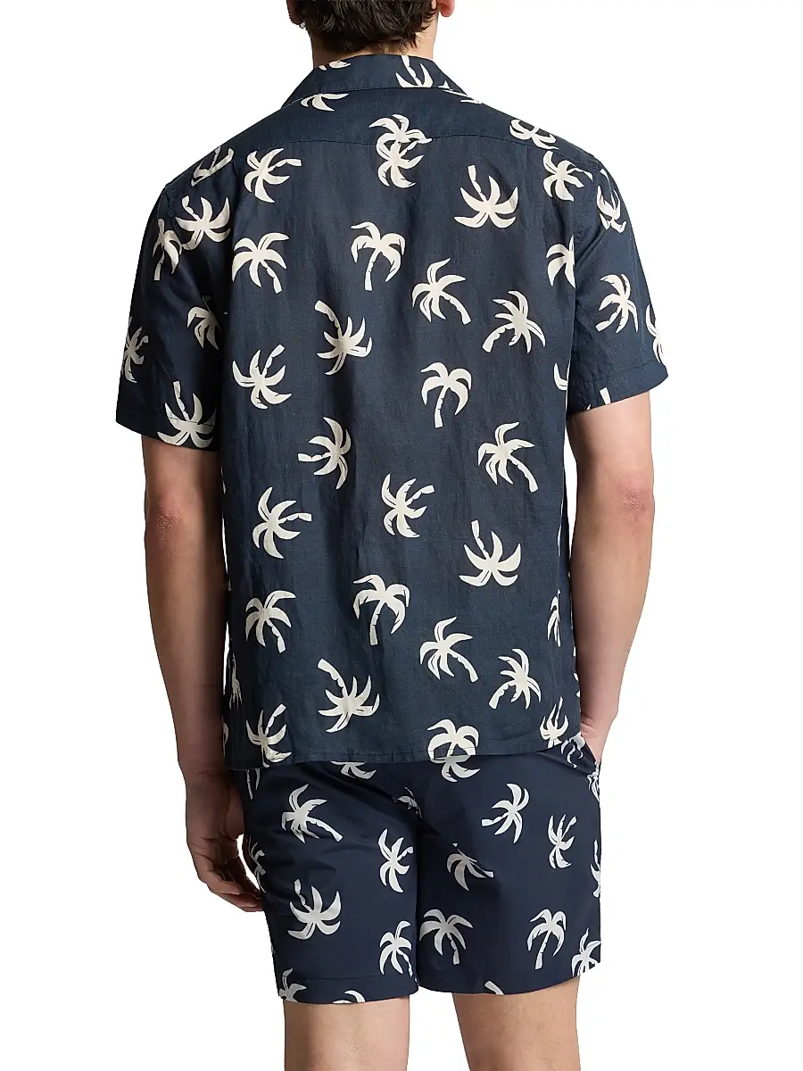 Onia Men's Air Linen Convertible Vacation Shirt | Thumbnail 3 Onia Men's Air Linen Convertible Vacation Shirt | Thumbnail 3