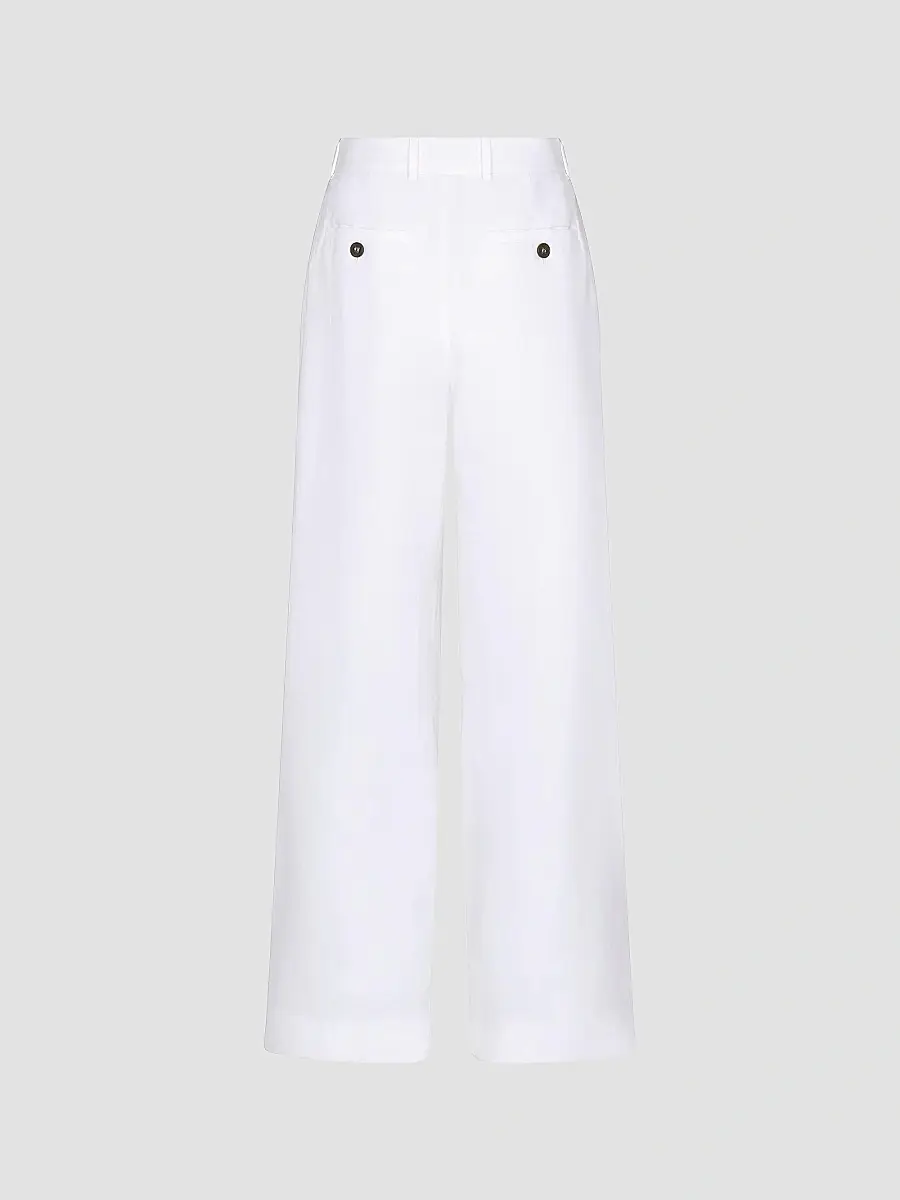 Frame Women's The Linen-Blend Trousers | Thumbnail 3