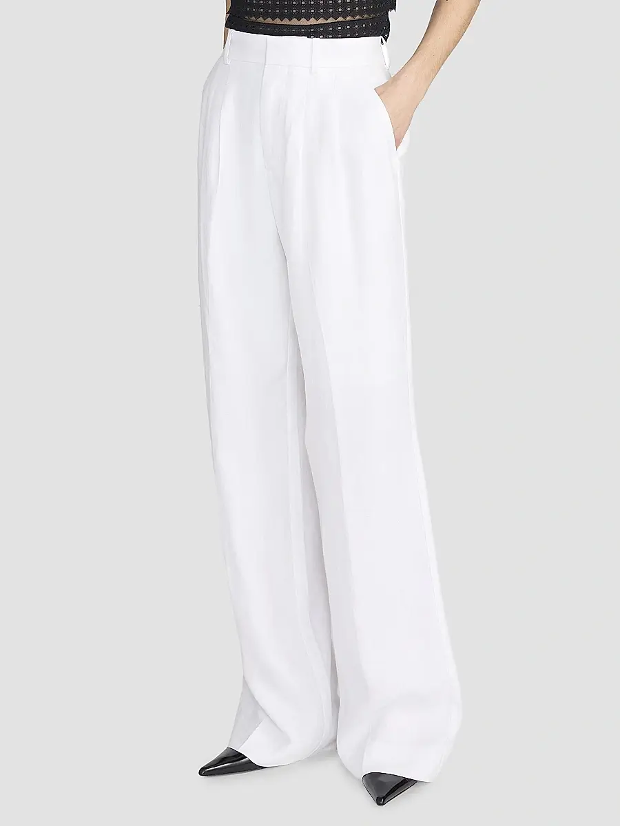 Frame Women's The Linen-Blend Trousers | Thumbnail 5