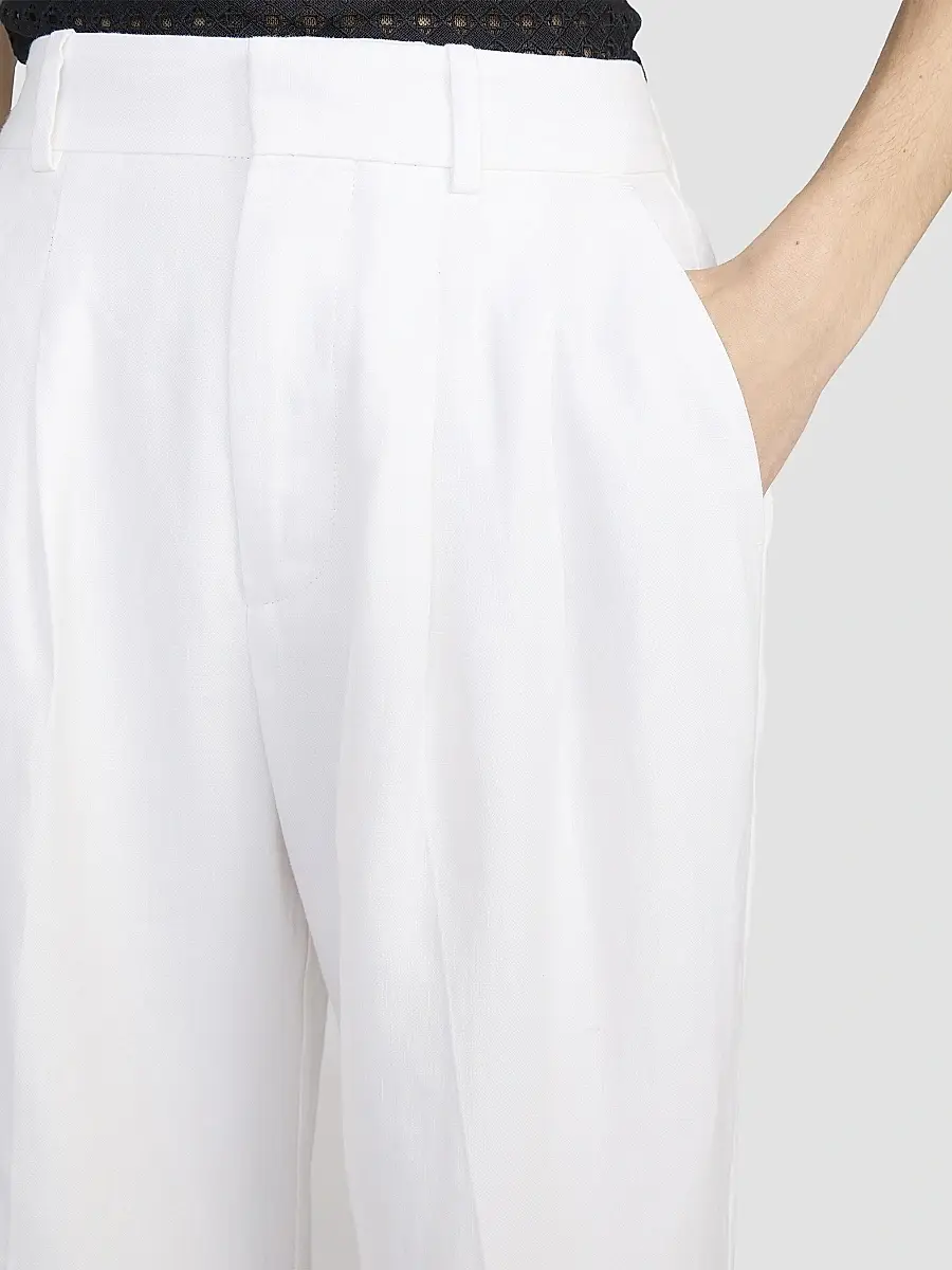 Frame Women's The Linen-Blend Trousers | Thumbnail 7