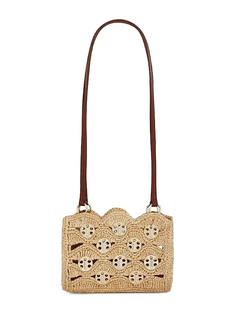 Women's Raffia-Leather Shoulder Bag Women's Raffia-Leather Shoulder Bag