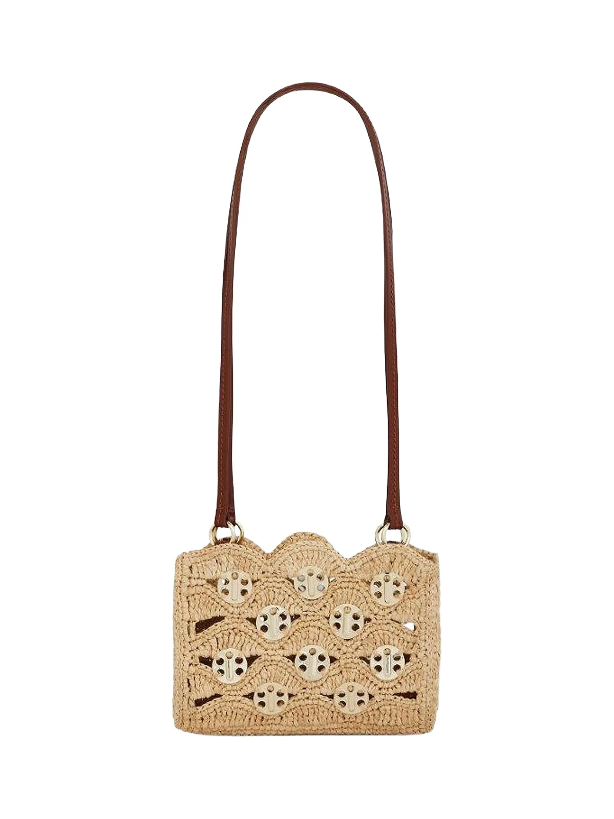 Women's Raffia-Leather Shoulder Bag Women's Raffia-Leather Shoulder Bag
