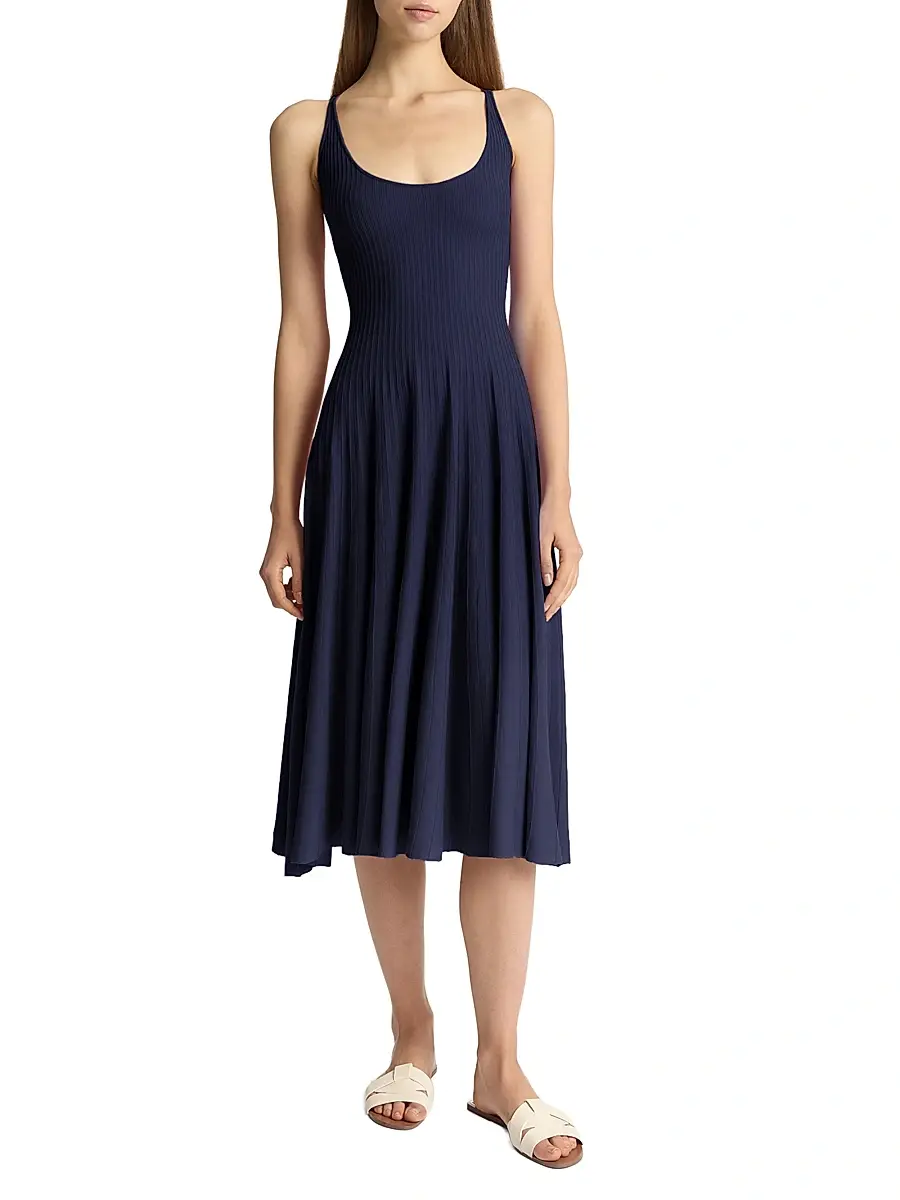 Malo Women's Rib-Knit Cotton Mako Midi-Dress | Thumbnail 3 Malo Women's Rib-Knit Cotton Mako Midi-Dress | Thumbnail 3