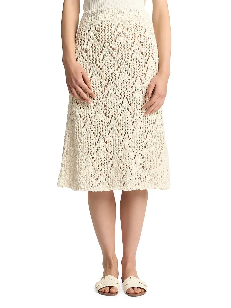 Malo Women's Cotton Flammé Midi-Skirt | Thumbnail 4 Malo Women's Cotton Flammé Midi-Skirt | Thumbnail 4