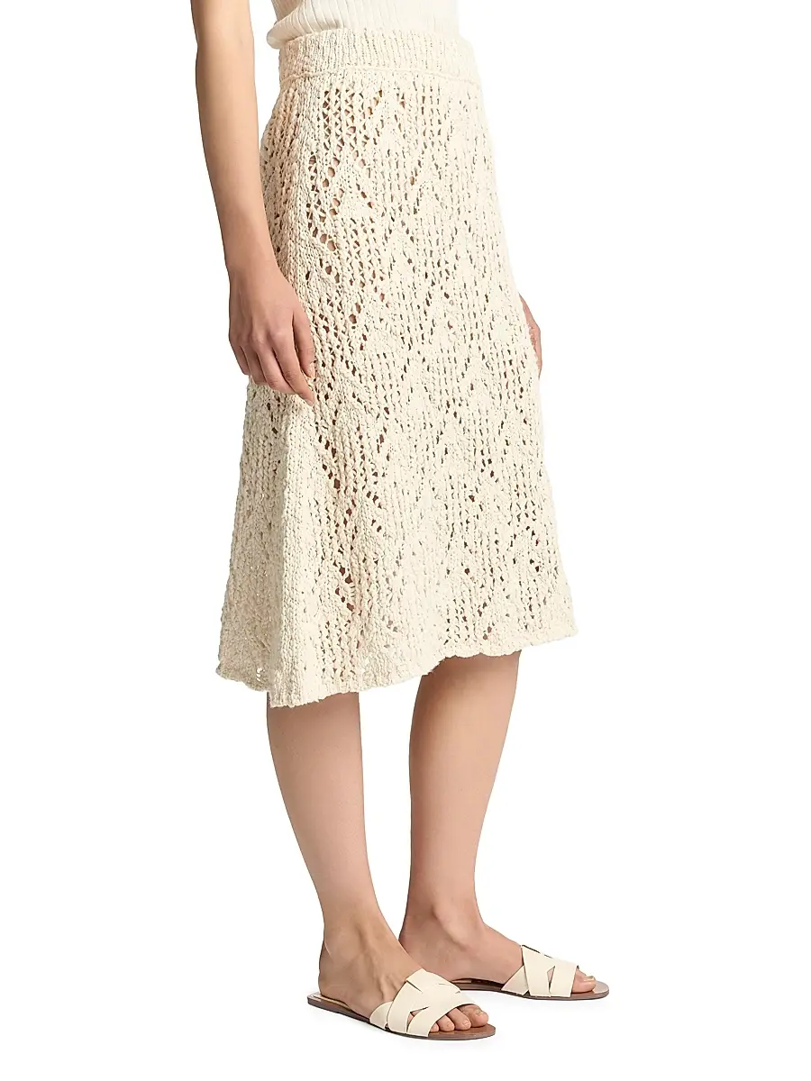 Malo Women's Cotton Flammé Midi-Skirt | Thumbnail 5 Malo Women's Cotton Flammé Midi-Skirt | Thumbnail 5