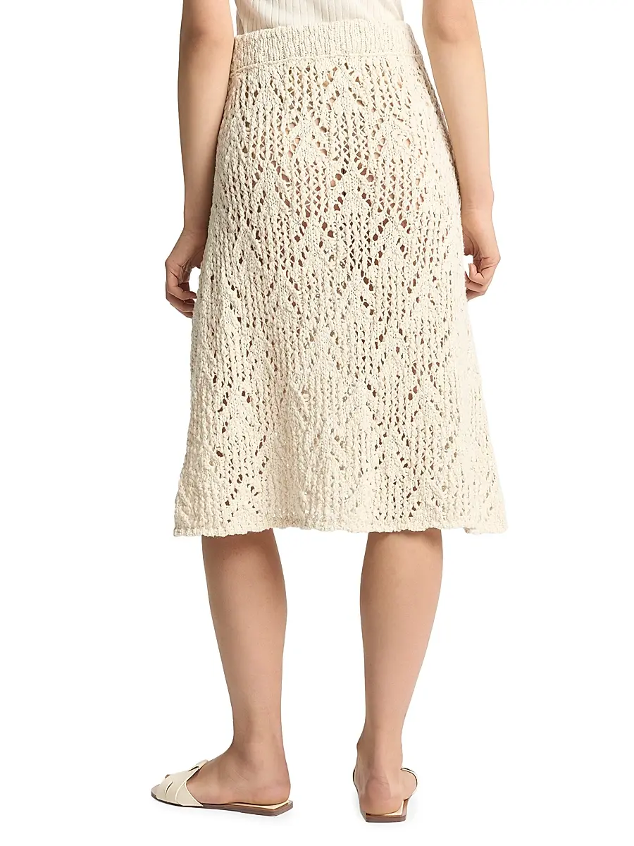 Malo Women's Cotton Flammé Midi-Skirt | Thumbnail 6 Malo Women's Cotton Flammé Midi-Skirt | Thumbnail 6