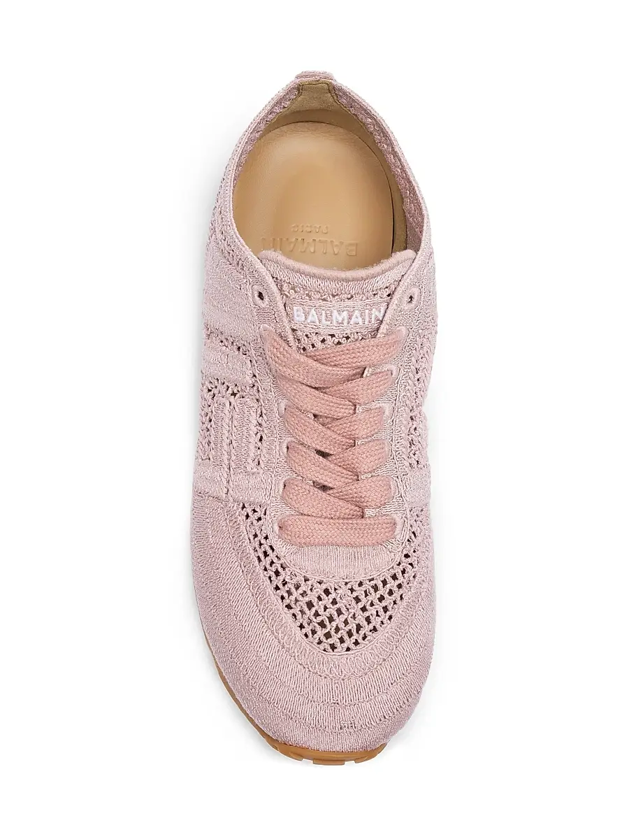 Balmain Women's Racer 45 Low-Top Sneakers - Rose | Thumbnail 4