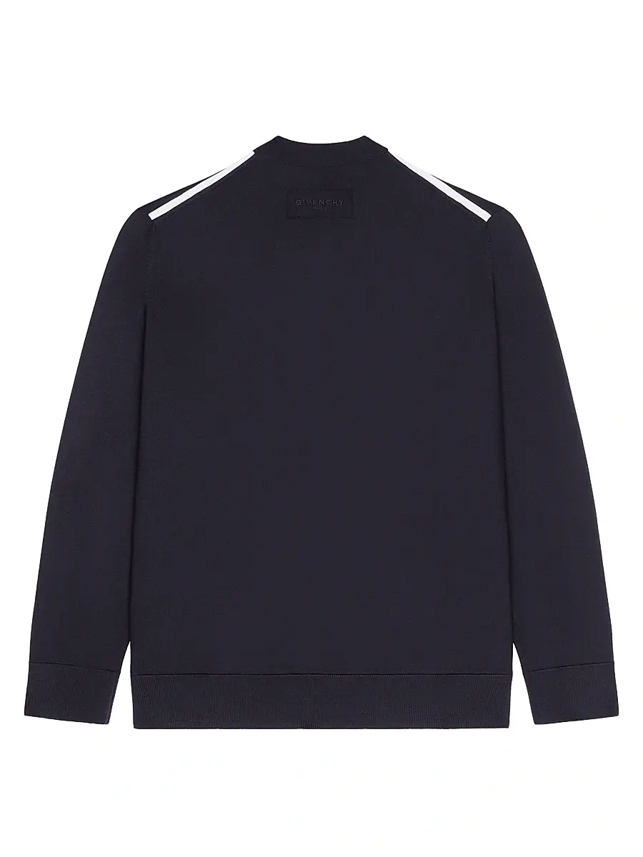 Givenchy Men's Cardigan in Wool with Gros Grain Details | Thumbnail 2 Givenchy Men's Cardigan in Wool with Gros Grain Details | Thumbnail 2