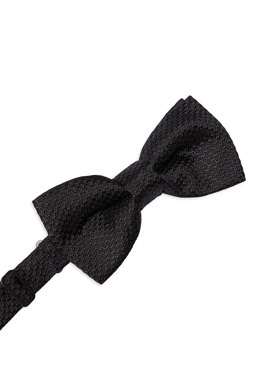 Givenchy Men's Bow Tie in Silk Jacquard - Black | Thumbnail 2 Givenchy Men's Bow Tie in Silk Jacquard - Black | Thumbnail 2