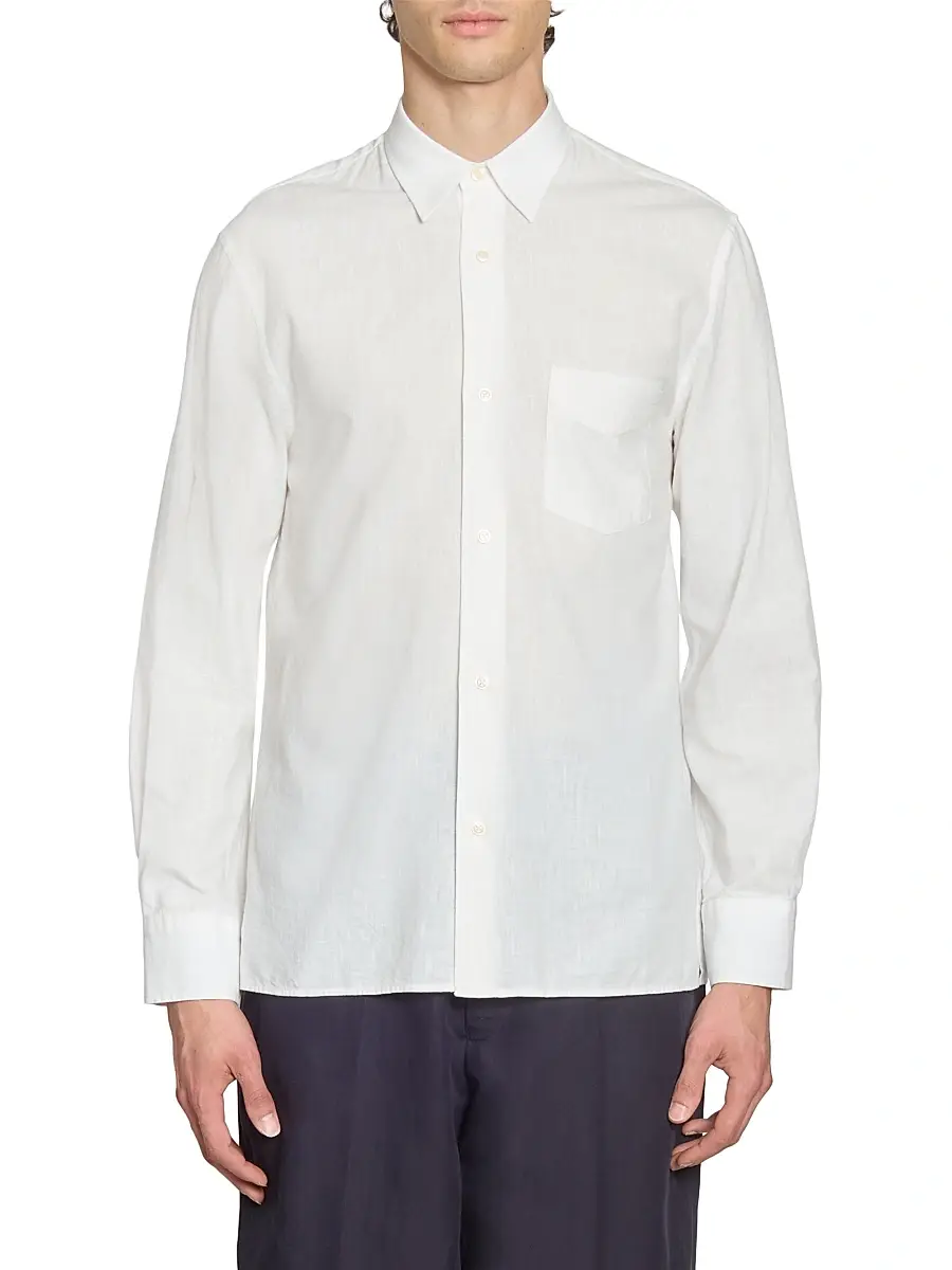 OFFICINE GÉNÉRALE Men Guido Slub Cotton Shirt | Thumbnail 3 OFFICINE GÉNÉRALE Men Guido Slub Cotton Shirt | Thumbnail 3