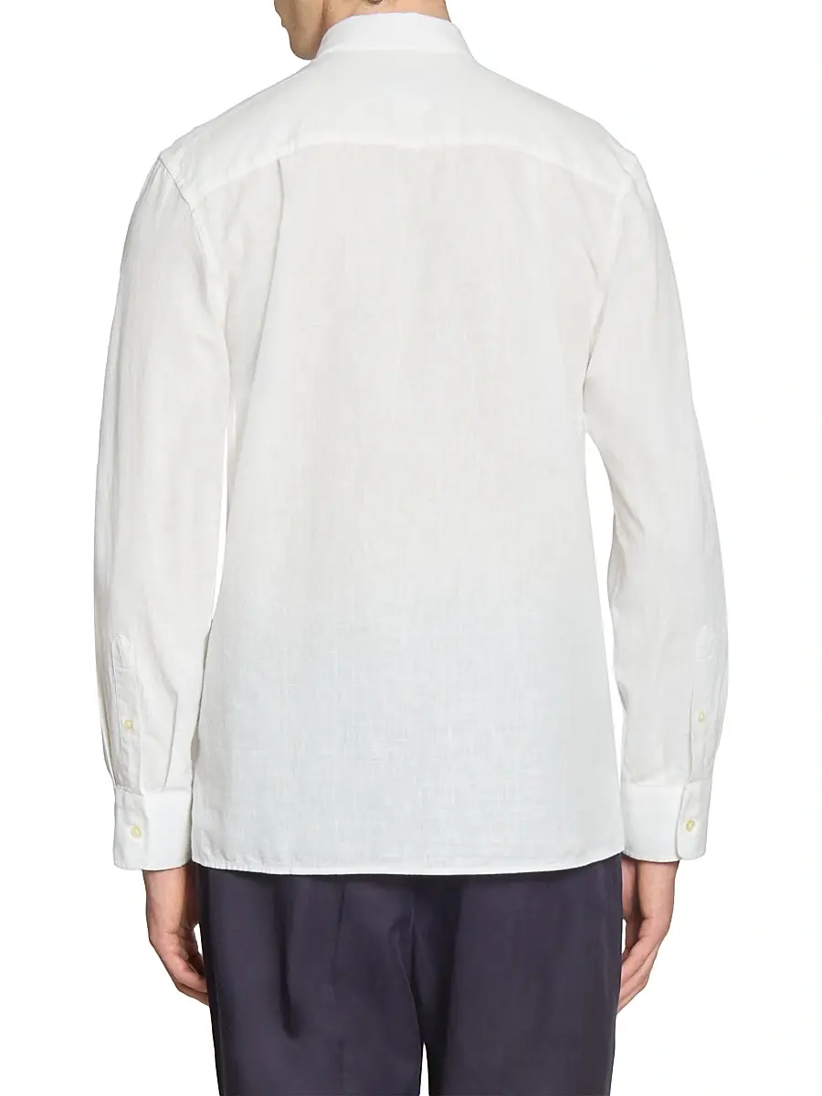 OFFICINE GÉNÉRALE Men Guido Slub Cotton Shirt | Thumbnail 5 OFFICINE GÉNÉRALE Men Guido Slub Cotton Shirt | Thumbnail 5