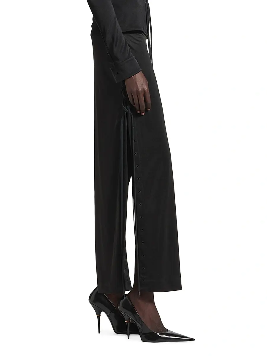 Balenciaga Women's Lace-Up Maxi Skirt | Thumbnail 4