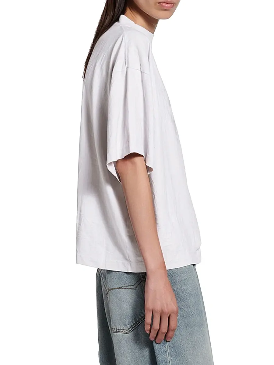 Balenciaga Women's Kittycat Cropped T-Shirt | Thumbnail 3
