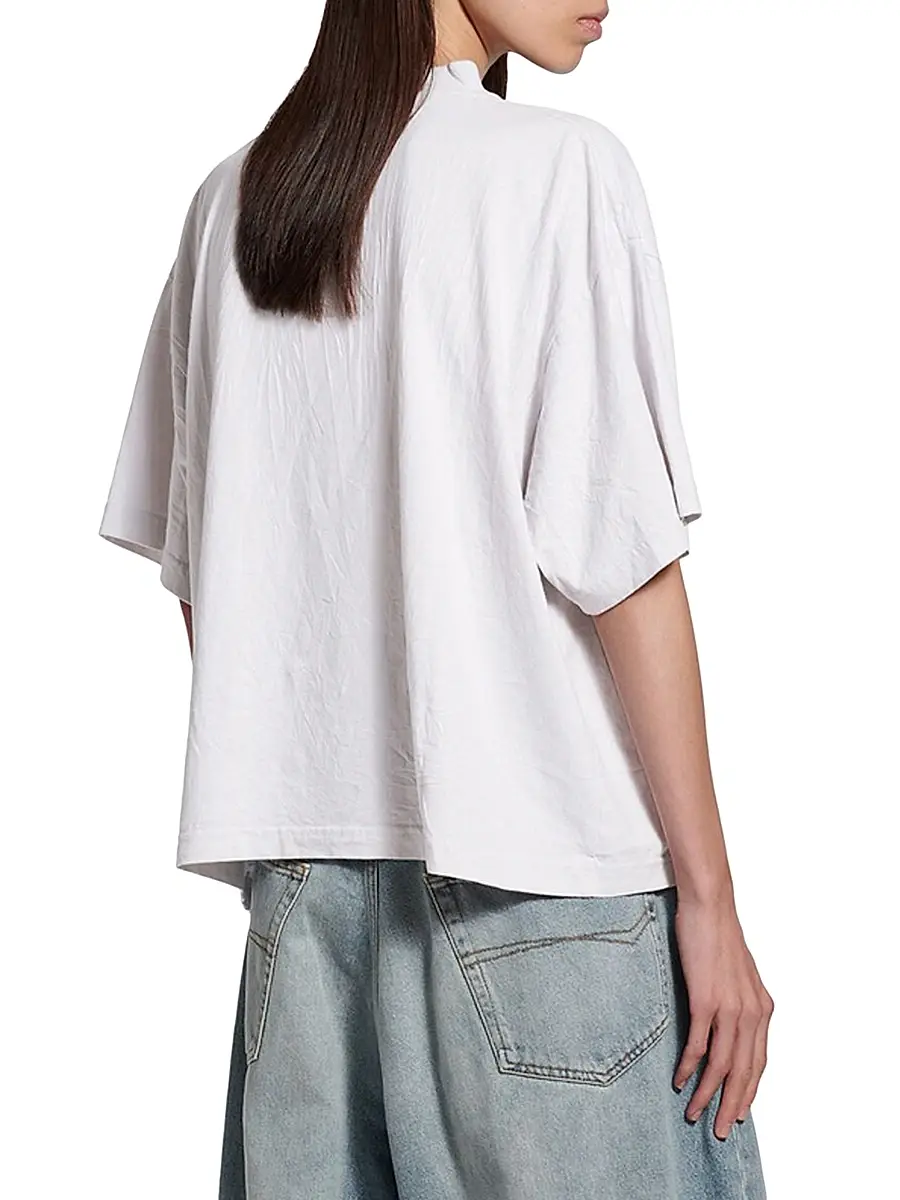 Balenciaga Women's Kittycat Cropped T-Shirt | Thumbnail 4