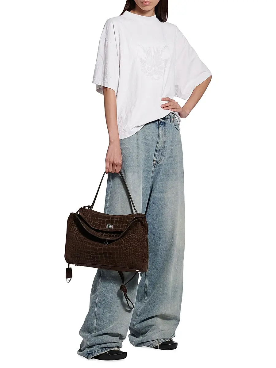 Balenciaga Women's Kittycat Cropped T-Shirt | Thumbnail 5