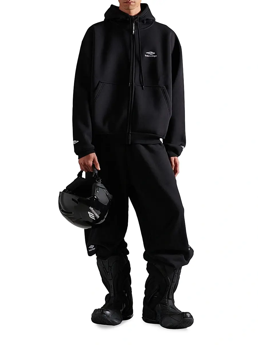 Balenciaga Men's 3B Sports Icon Zip-Up Hoodie | Thumbnail 6 Balenciaga Men's 3B Sports Icon Zip-Up Hoodie | Thumbnail 6
