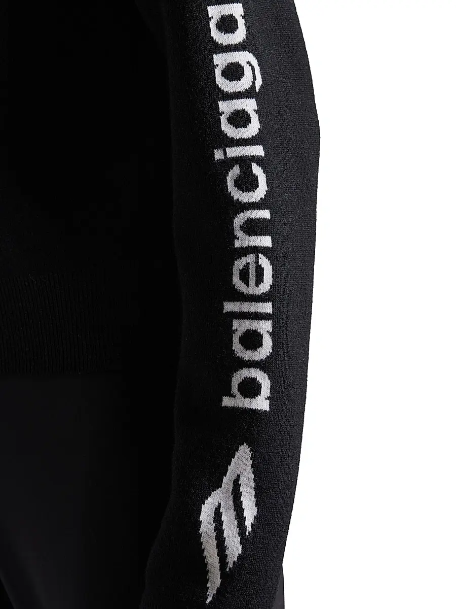 Balenciaga Women's 3B Sports Icon Cropped Crewneck Sweatshirt | Thumbnail 5