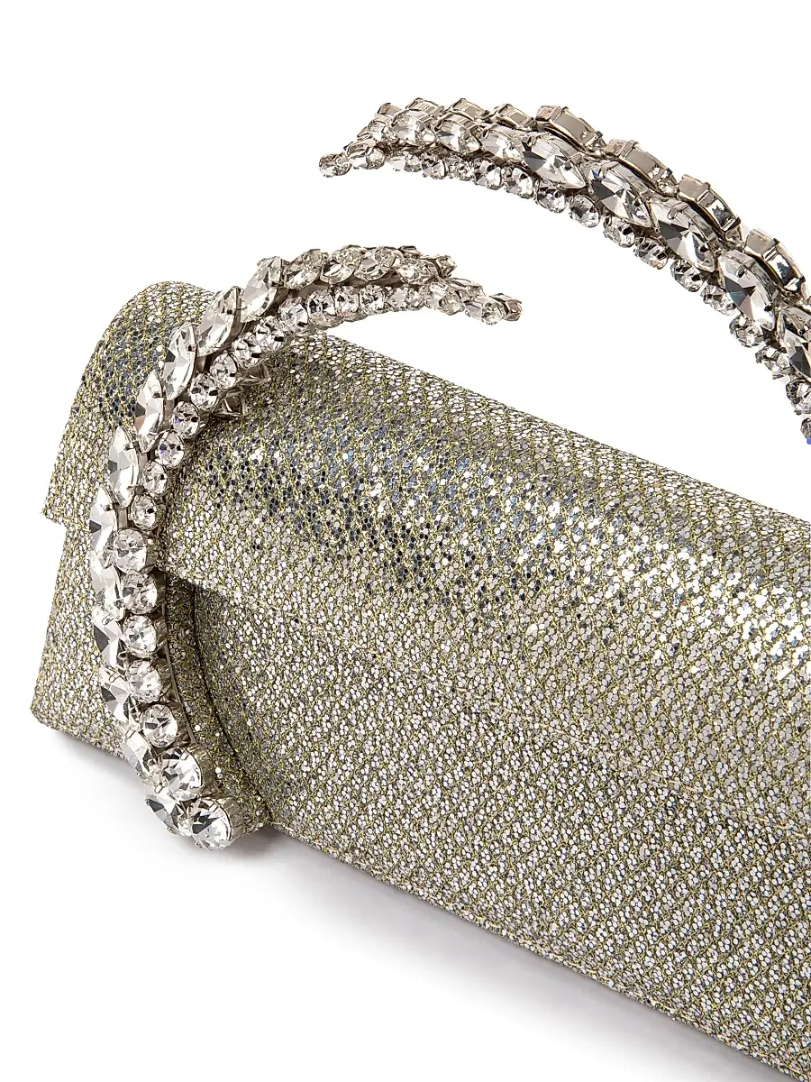 L'Alingi Women's Karma Crystal-Embellished Lace Clutch | Thumbnail 4