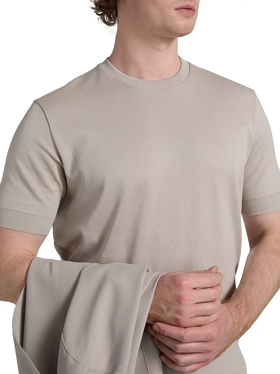 HERNO Men's Cotton Jersey Crewneck T-Shirt | Thumbnail 6 HERNO Men's Cotton Jersey Crewneck T-Shirt | Thumbnail 6
