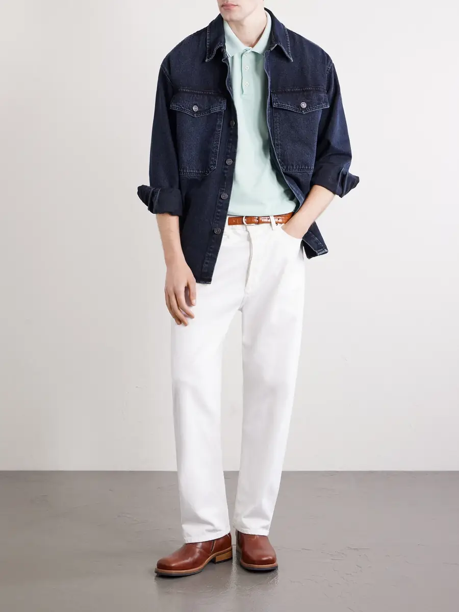 Visvim Mondo Logo-Embroidered Cotton-Piqué Polo Shirt - Men | Thumbnail 2 Visvim Mondo Logo-Embroidered Cotton-Piqué Polo Shirt - Men | Thumbnail 2
