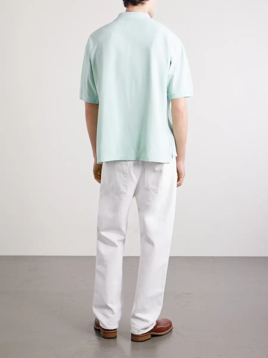 Visvim Mondo Logo-Embroidered Cotton-Piqué Polo Shirt - Men | Thumbnail 4 Visvim Mondo Logo-Embroidered Cotton-Piqué Polo Shirt - Men | Thumbnail 4