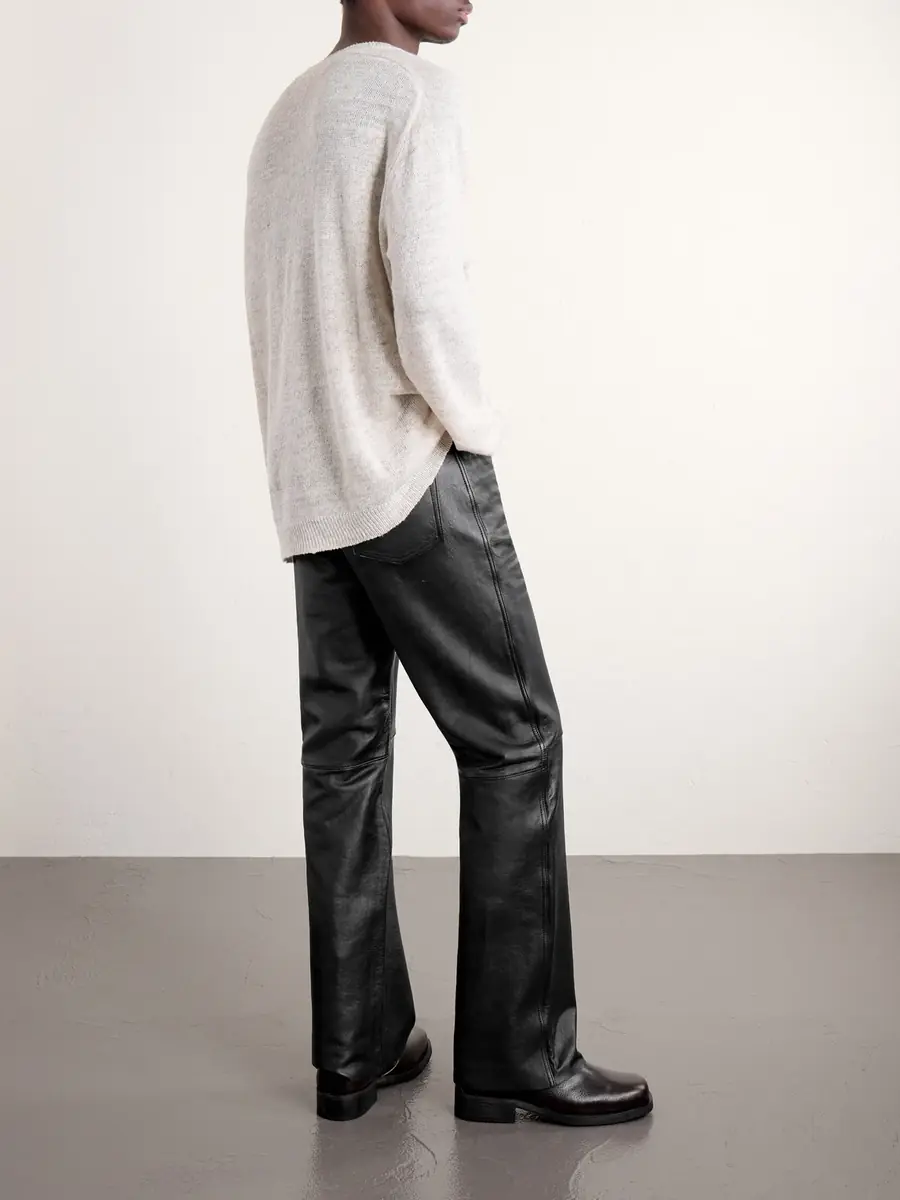 Our Legacy Carlson Straight-Leg Leather Trousers - Men | Thumbnail 4 Our Legacy Carlson Straight-Leg Leather Trousers - Men | Thumbnail 4