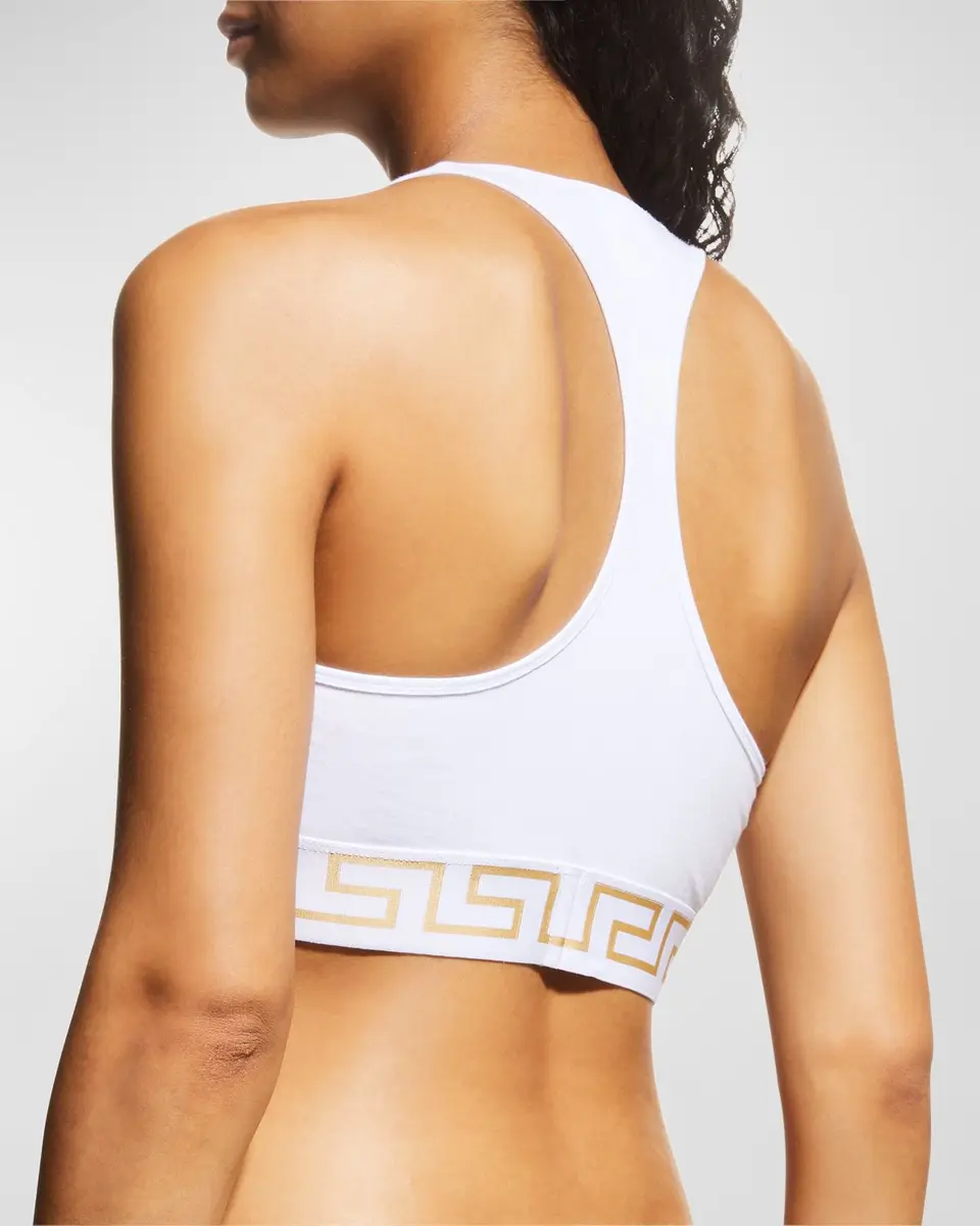 Versace Greca Border Racerback Sports Bra | Thumbnail 3