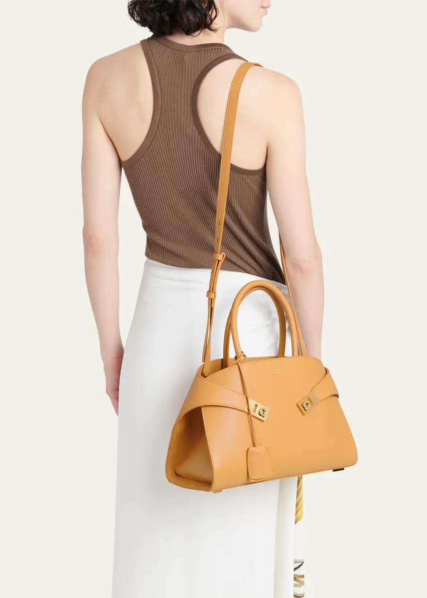 Ferragamo Hug Small Leather Top-Handle Bag | Thumbnail 2 Ferragamo Hug Small Leather Top-Handle Bag | Thumbnail 2
