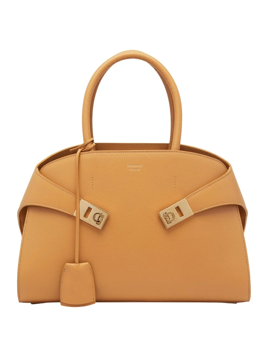 Hug Small Leather Top-Handle Bag