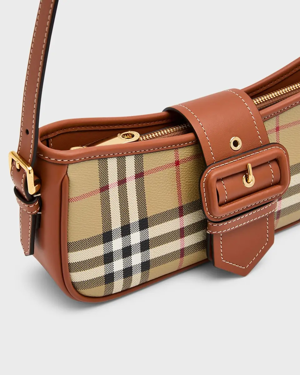 Burberry Check Buckle Shoulder Bag | Thumbnail 4 Burberry Check Buckle Shoulder Bag | Thumbnail 4