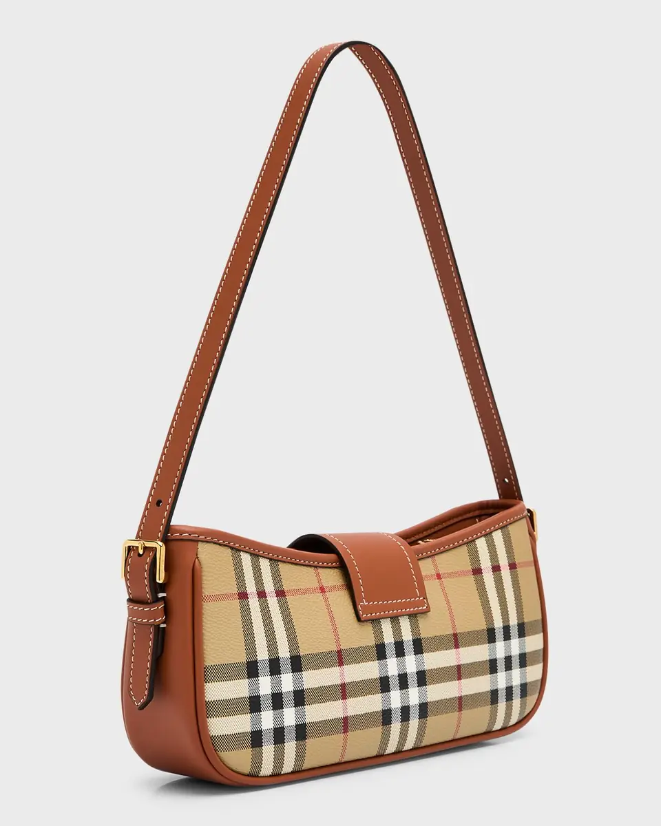 Burberry Check Buckle Shoulder Bag | Thumbnail 5 Burberry Check Buckle Shoulder Bag | Thumbnail 5