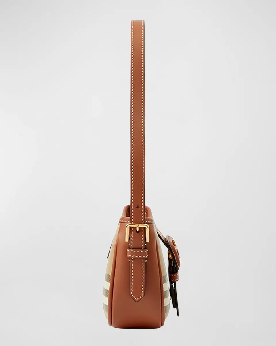 Burberry Check Buckle Shoulder Bag | Thumbnail 6 Burberry Check Buckle Shoulder Bag | Thumbnail 6