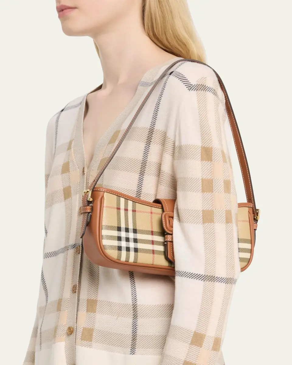 Burberry Check Buckle Shoulder Bag | Thumbnail 9 Burberry Check Buckle Shoulder Bag | Thumbnail 9