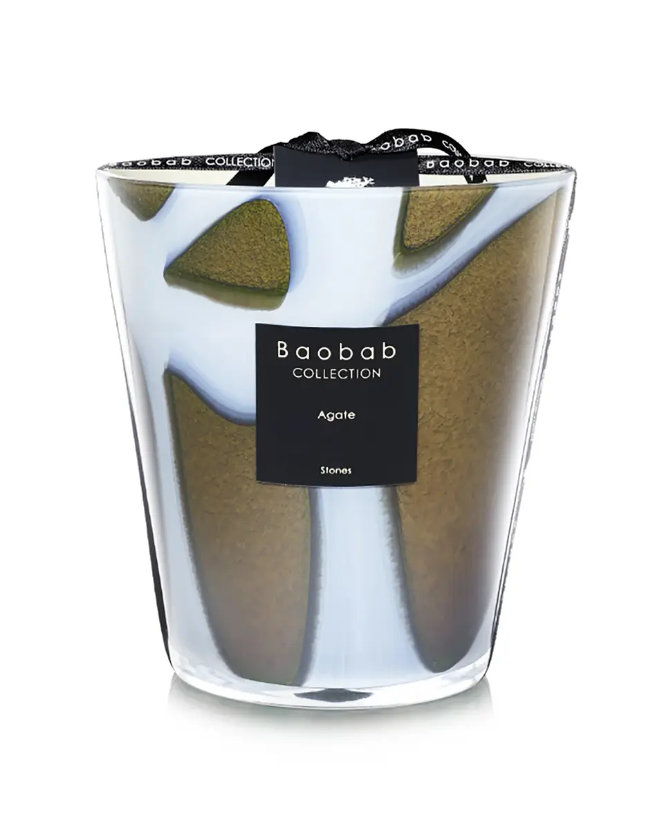 BAOBAB COLLECTION Max Stone Agate Scented Candle, 6.3"