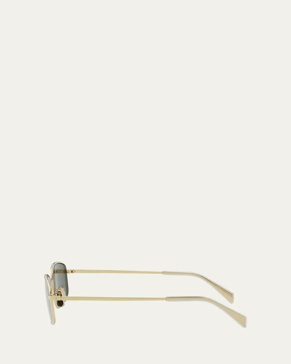Celine Embellished Triomphe Metal Rectangle Sunglasses | Thumbnail 3