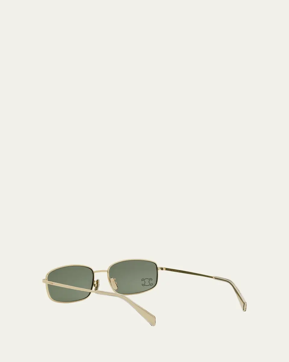 Celine Embellished Triomphe Metal Rectangle Sunglasses | Thumbnail 4