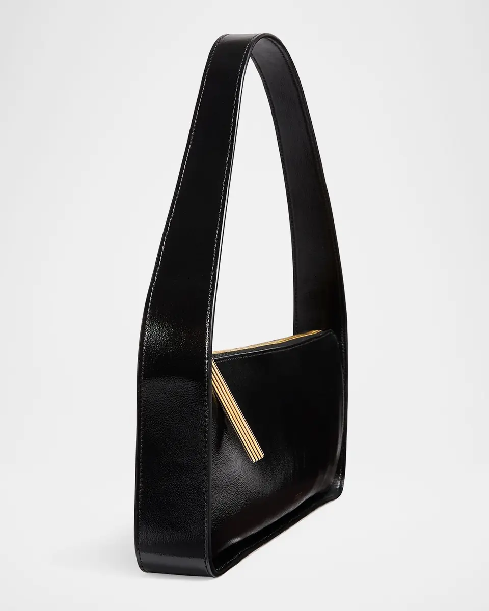 Khaite Lori Crackle Patent Leather Shoulder Bag | Thumbnail 2 Khaite Lori Crackle Patent Leather Shoulder Bag | Thumbnail 2