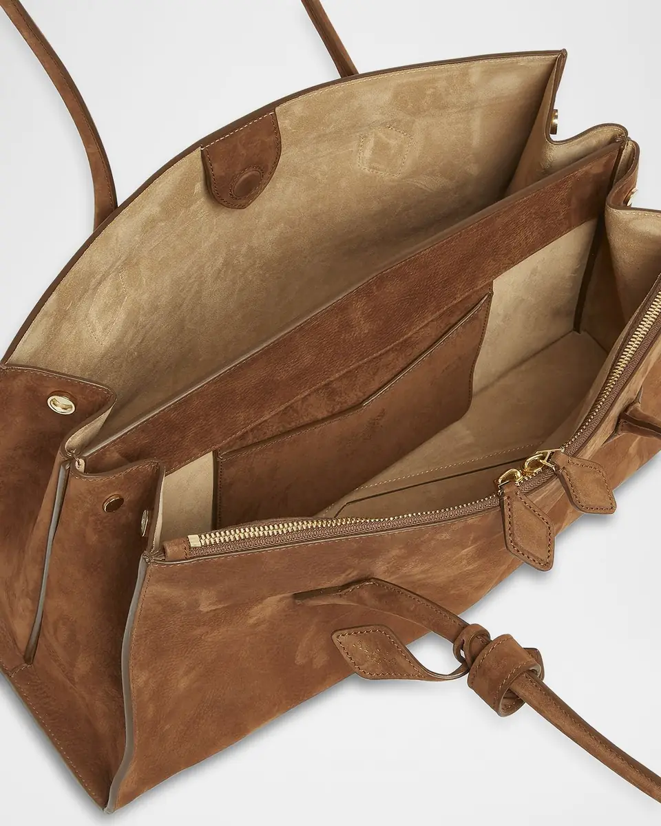 Alaïa Le Teckel Tote Bag in Suede and Leather | Thumbnail 3