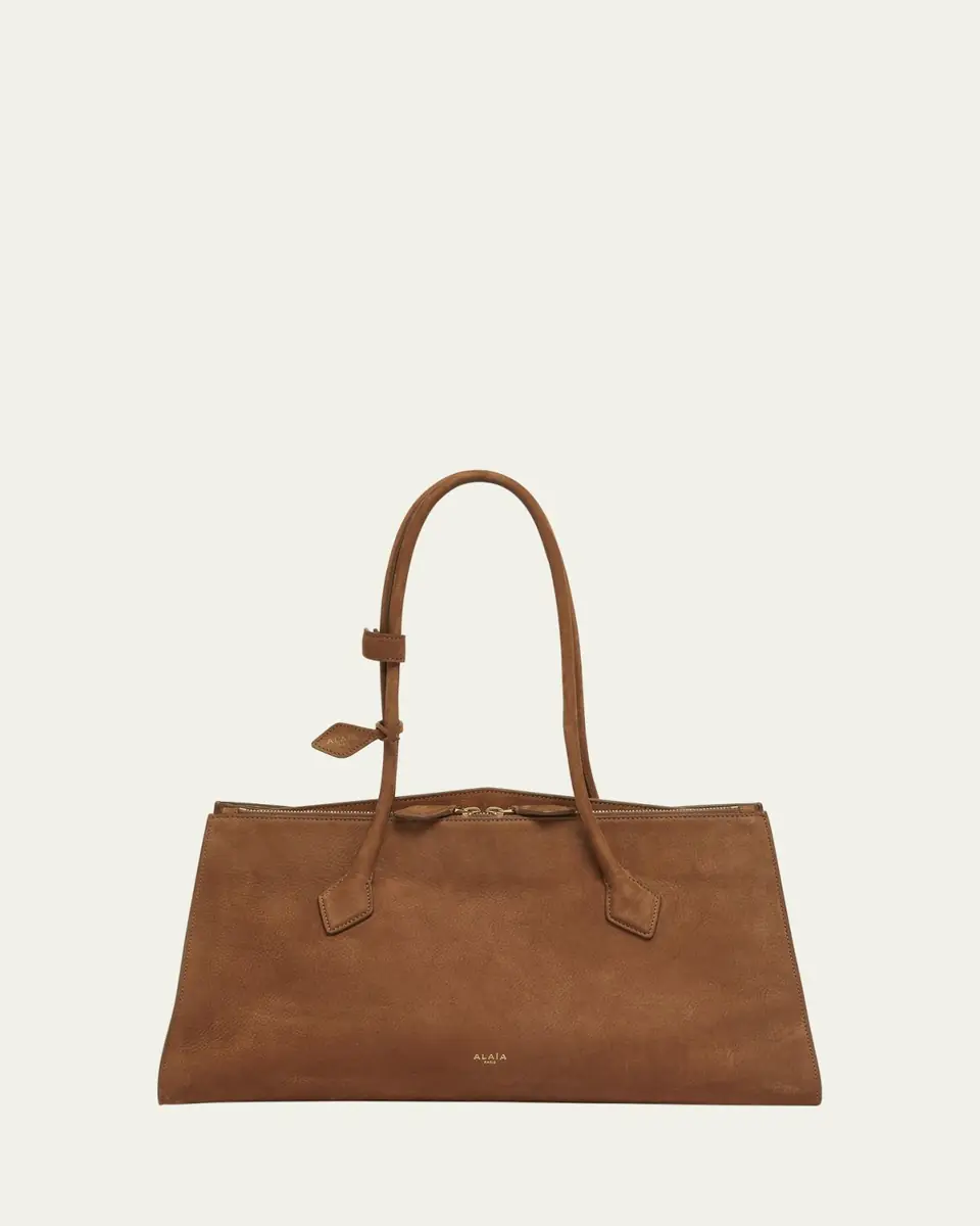 Alaïa Le Teckel Tote Bag in Suede and Leather | Thumbnail 6