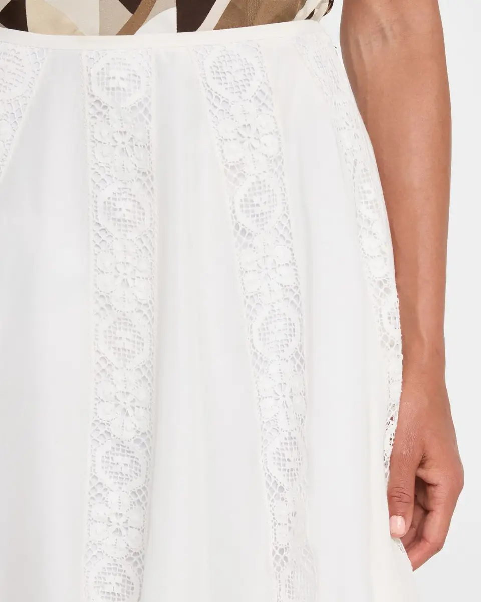 Loewe Lace-Inset Layered Midi Skirt | Thumbnail 4