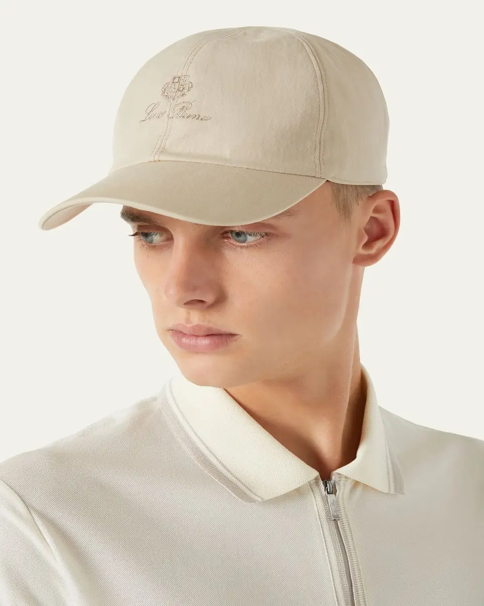 Loro Piana Men's Six-Panel Tonal Logo Baseball Cap | Thumbnail 5 Loro Piana Men's Six-Panel Tonal Logo Baseball Cap | Thumbnail 5