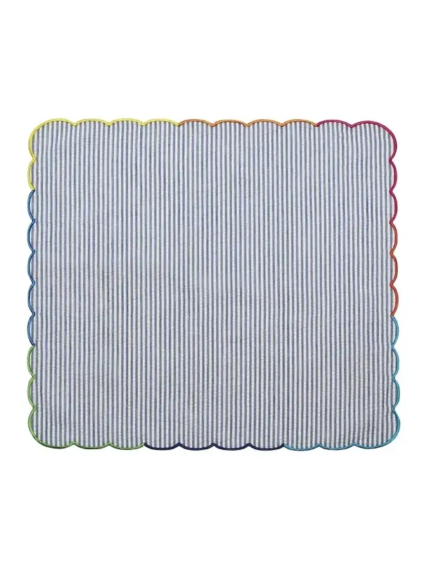 Kim Seybert Fiesta Scalloped Seersucker Napkin