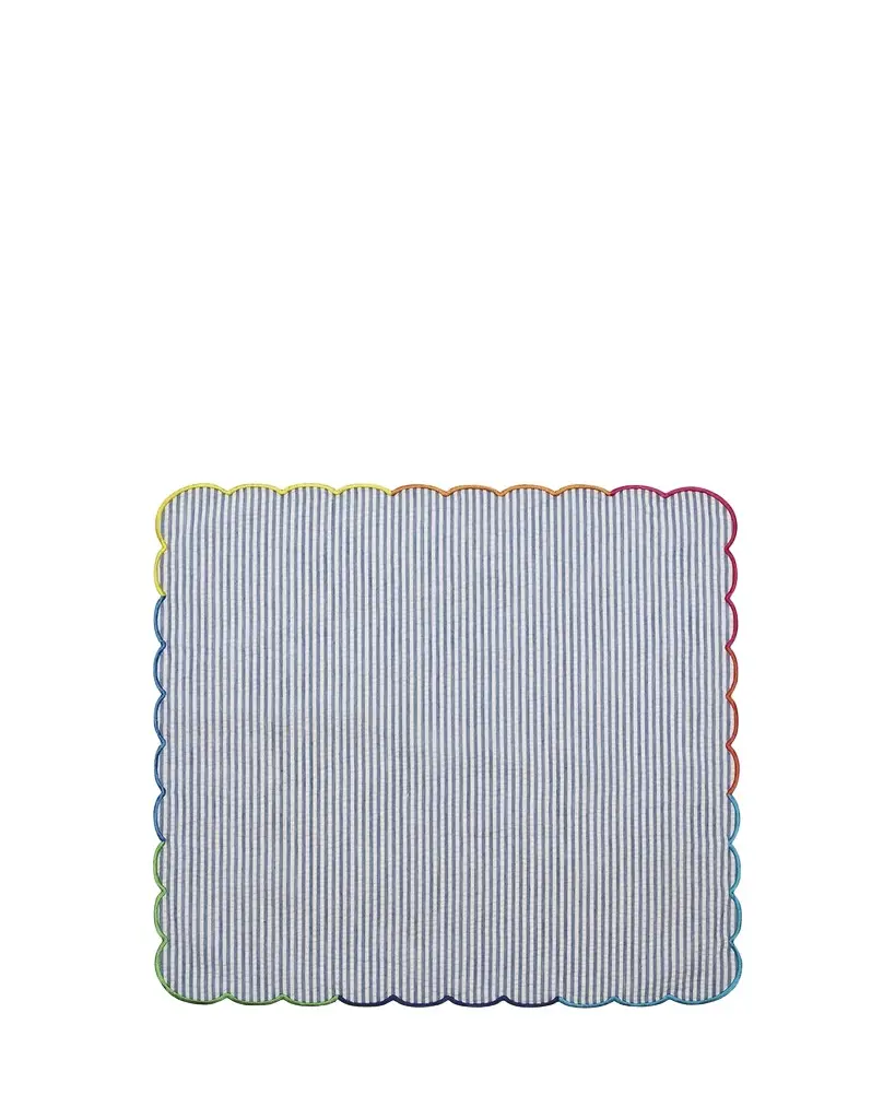 Kim Seybert Fiesta Scalloped Seersucker Napkin