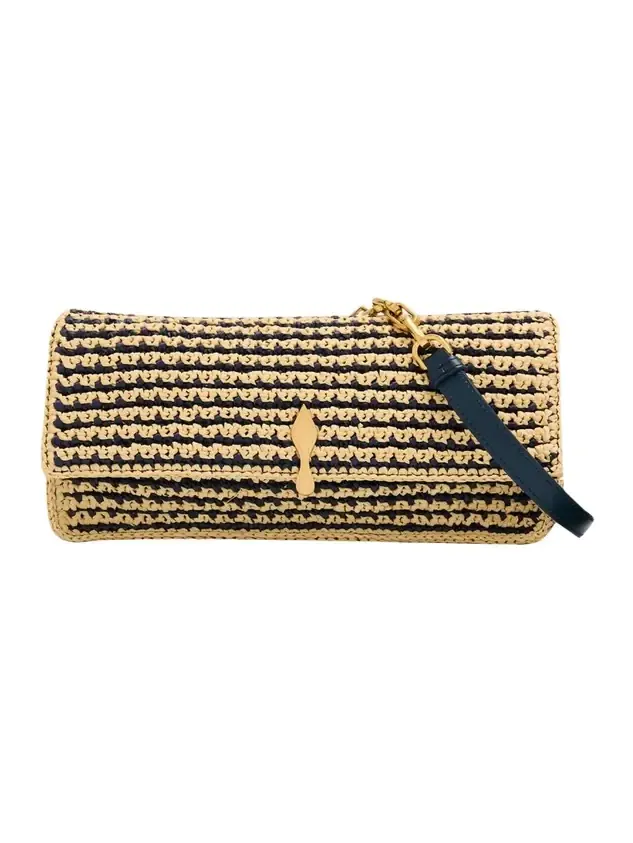 Bettina Crossbody Bag in Striped Crochet Raffia Bettina Crossbody Bag in Striped Crochet Raffia