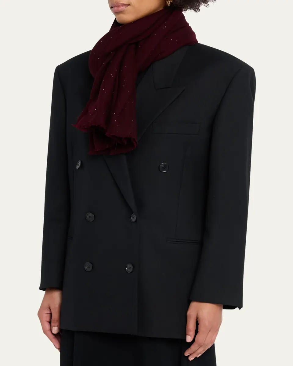 Faliero Sarti Raissa Sequined Wool-Blend Scarf | Thumbnail 2 Faliero Sarti Raissa Sequined Wool-Blend Scarf | Thumbnail 2