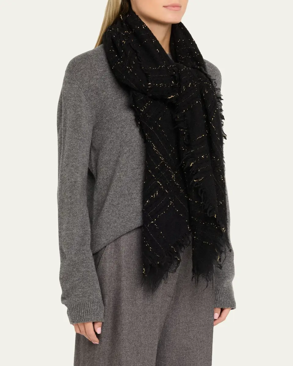 Faliero Sarti New Diletta Boucle Effect Scarf | Thumbnail 3 Faliero Sarti New Diletta Boucle Effect Scarf | Thumbnail 3