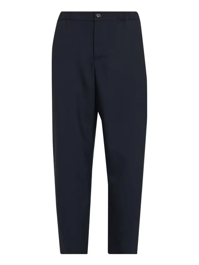 Wool Twill Tapered-Leg Ankle Trousers Wool Twill Tapered-Leg Ankle Trousers