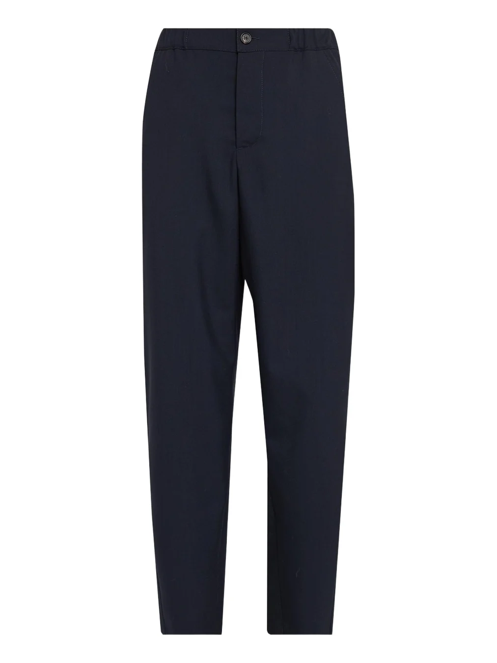 Wool Twill Tapered-Leg Ankle Trousers