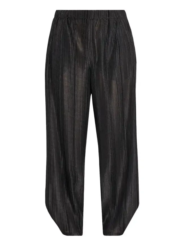 Tapered Plisse Jersey Trousers